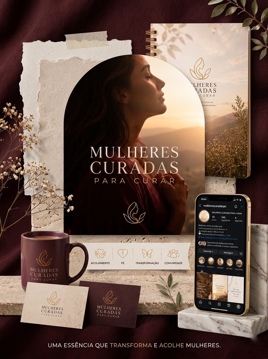 Mulheres Curadas Para Curar — apresentação de marca
